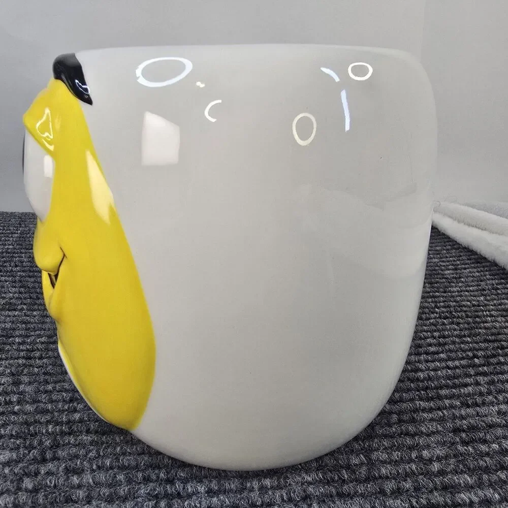 2003 Galerie Yellow M & M Ceramic Cookie Candy Jar Vintage Canister w/ Lid READ